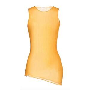 Acne orange asymmetrical sleeveless top S
